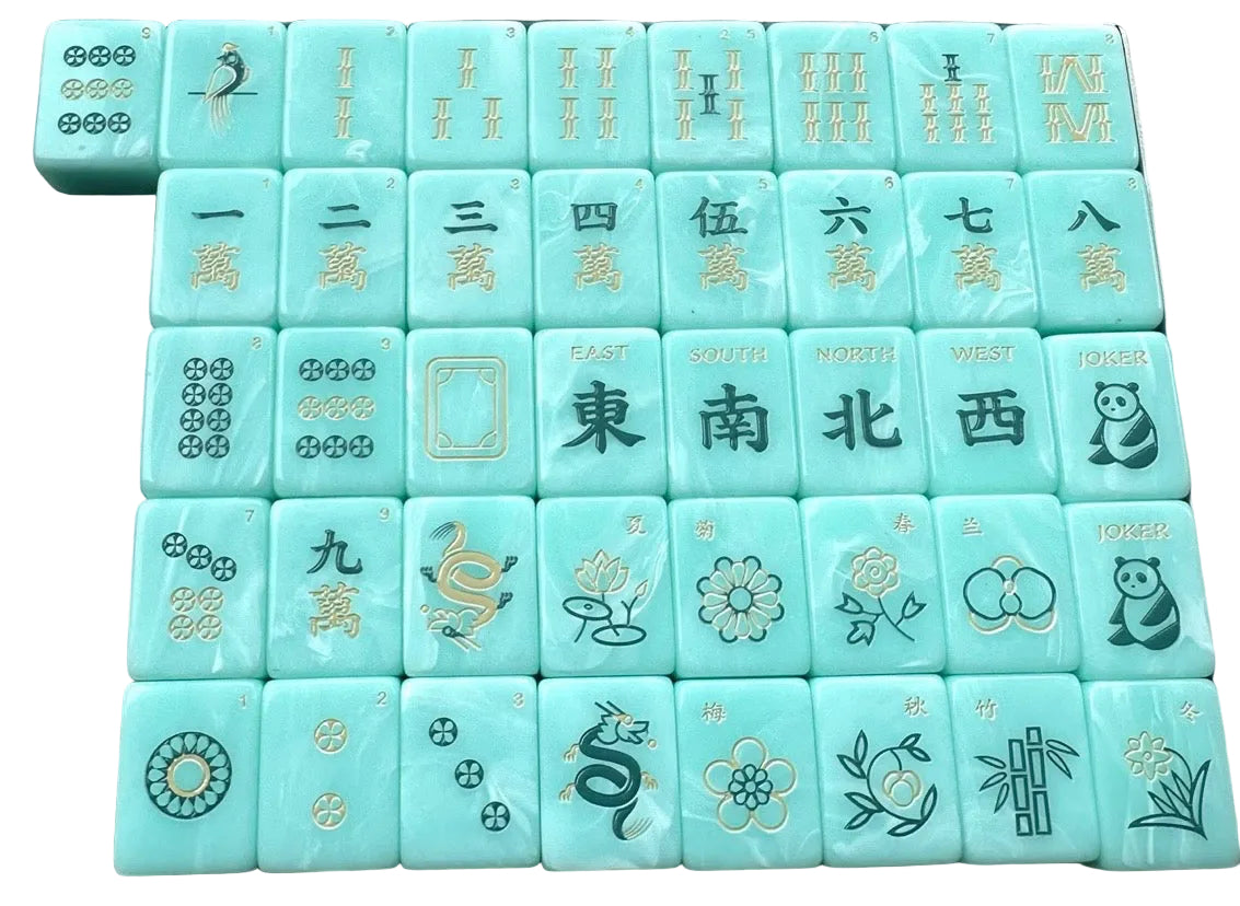 Tradewind Mahjong Tiles - Aqua