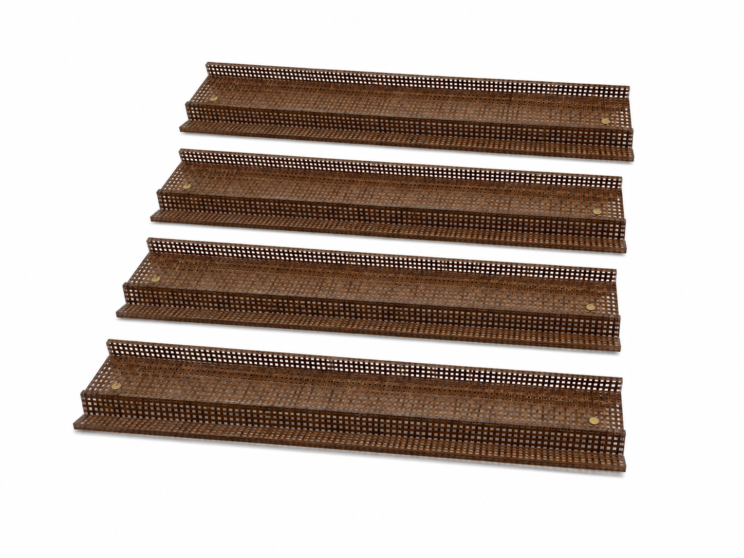 Horizon Mahjong Rack & Pusher | 20 Inches | Set of 4 | Ships Oct 7 | Chocolate Woven Rattan