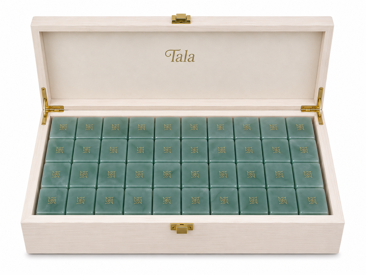 Tradewind Mahjong Tiles - Mint & Sea