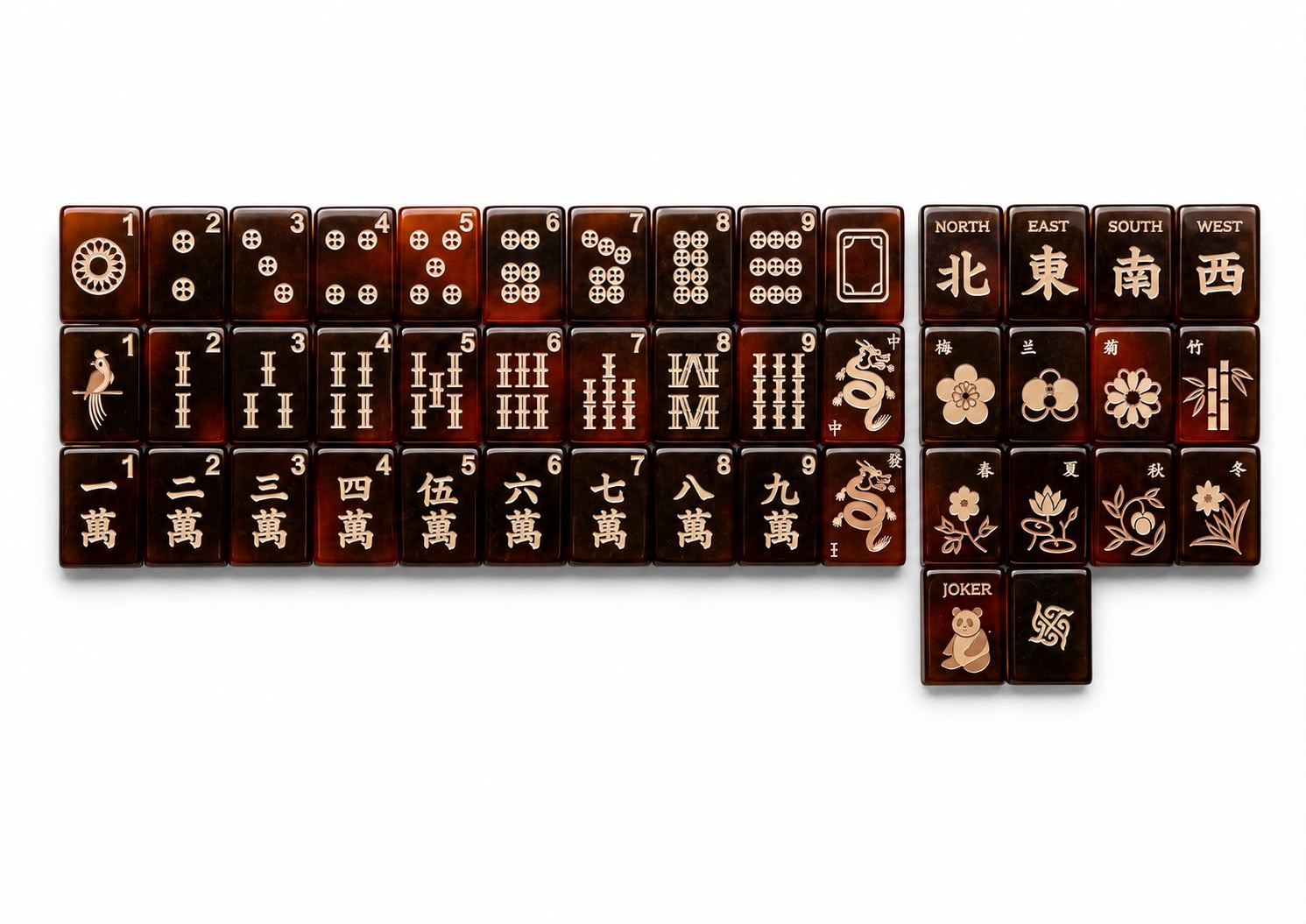 Tradewind Mahjong Tile Set - Tortoise