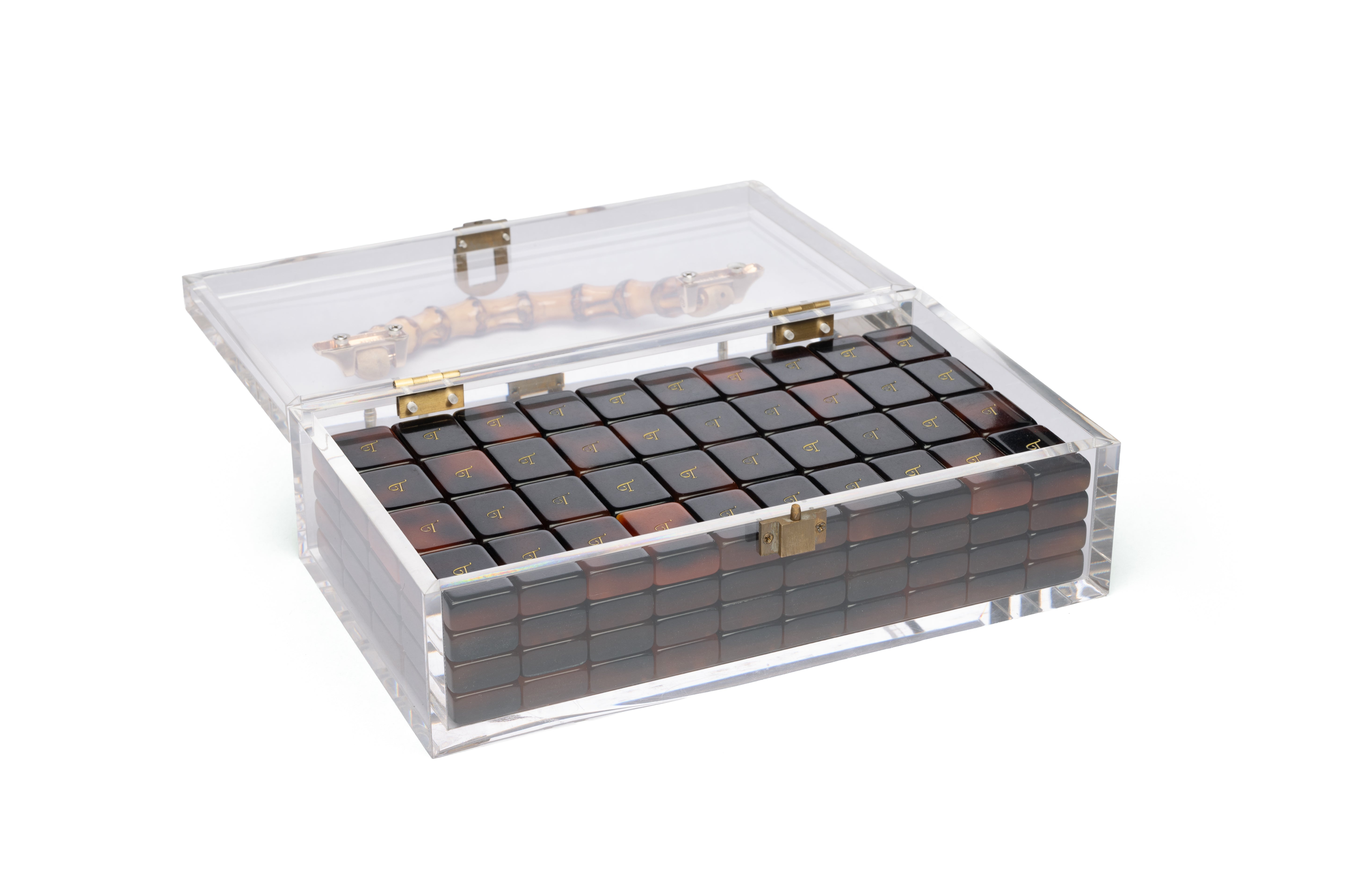 White Lotus - Mahjong Tile Display Case Bamboo