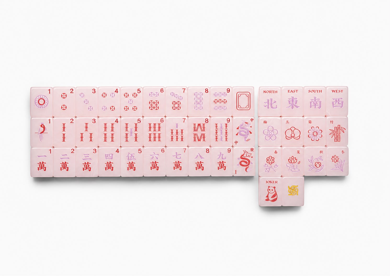 Tradewind Mahjong Tile Set - Petal Pink
